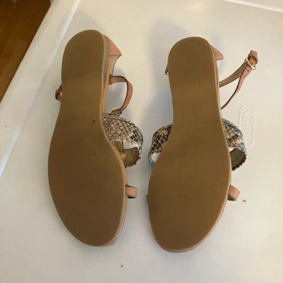 Coach Harriet Snakeskin Print Sandals Size 7 - Picture 6 of 7